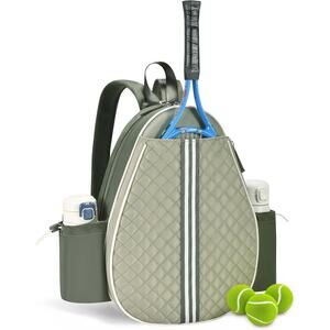 New Tennis, Badminton, Pickleball Water Resistant, Quilted, Crossbody Racket Bag